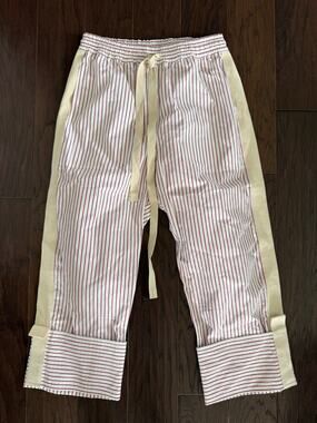 NEW Lee Mathews 100% Cotton Red Striped Pants size 2